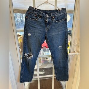 Levi's Blue Distressed Women Jeans
